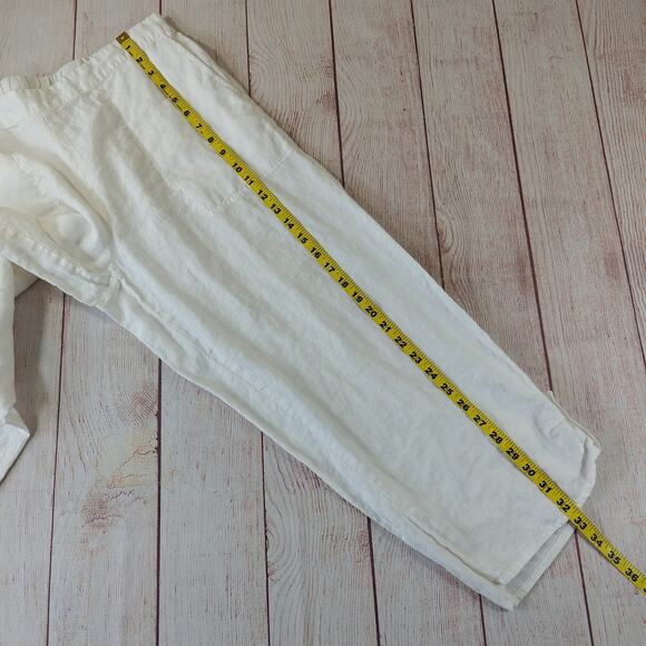 Habitat linen cropped wide leg pants sz M - Picture 5 of 8